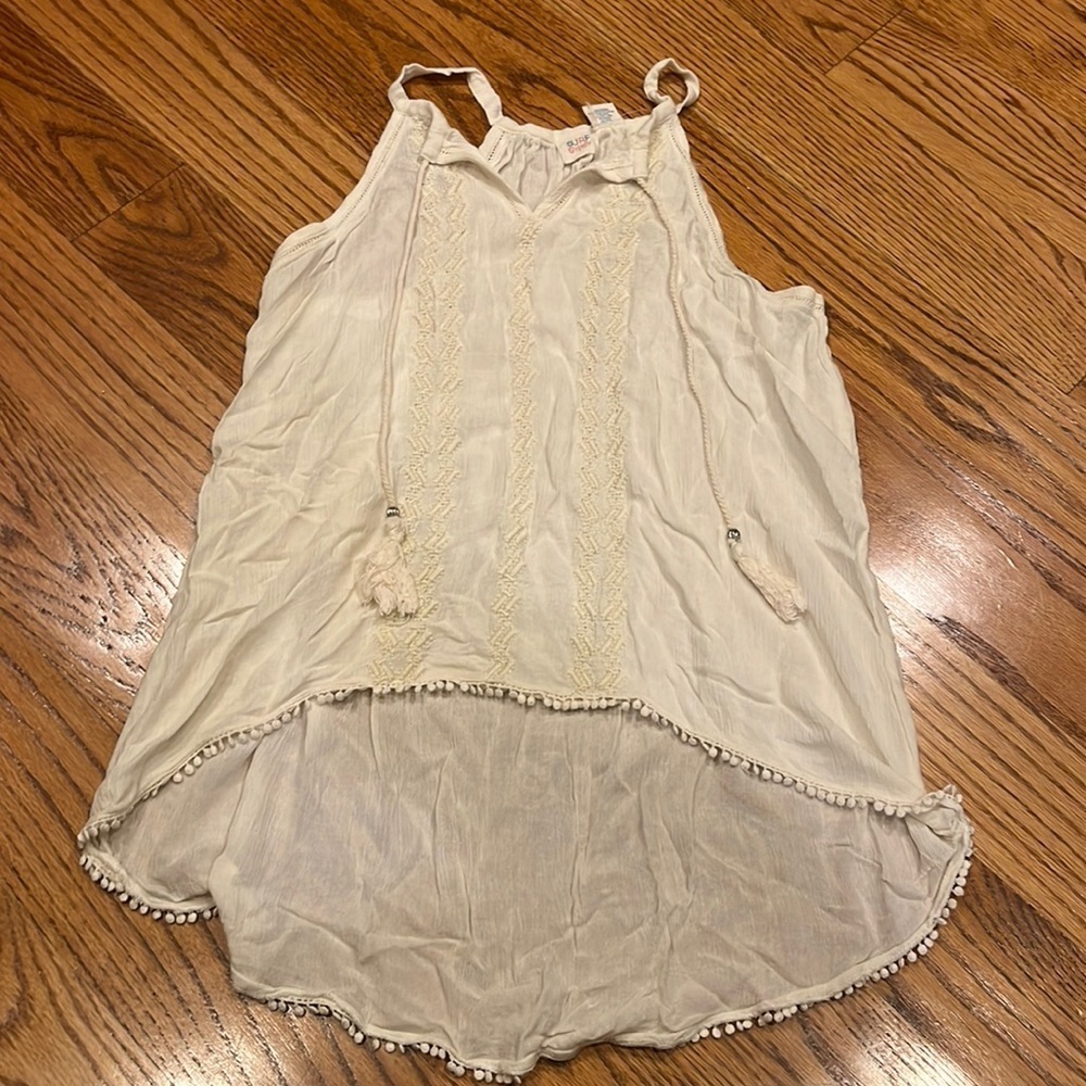 Surf Gypsy Woman’s High Low Cream Tank Size M